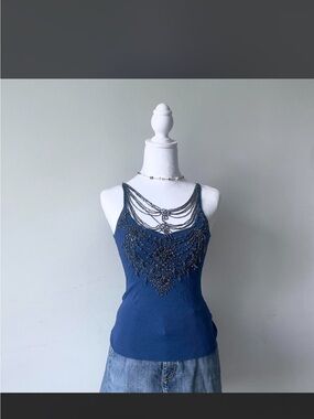 ISO le chateau Beaded Chain-Embellished Camisole